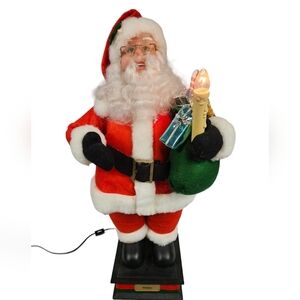 Vintage 90s Crestone Productions Christmas Santa Claus Animated Figure‎ w Light